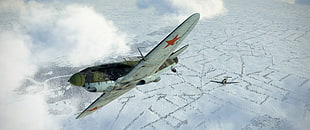 gray plane, War Thunder, Lavochkin-Gorbunov-Gudkov LaGG-3, Messerschmitt Bf-109