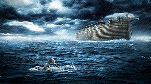 Noah's Ark, digital art, artwork, Noah's Ark, men