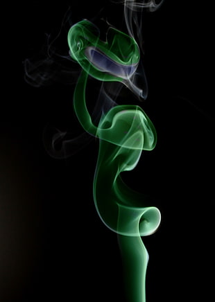 green smoke graphic, Smoke, Green, Spiral HD wallpaper