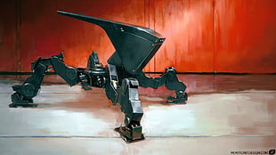 black metal robot toy, concept art, robot HD wallpaper