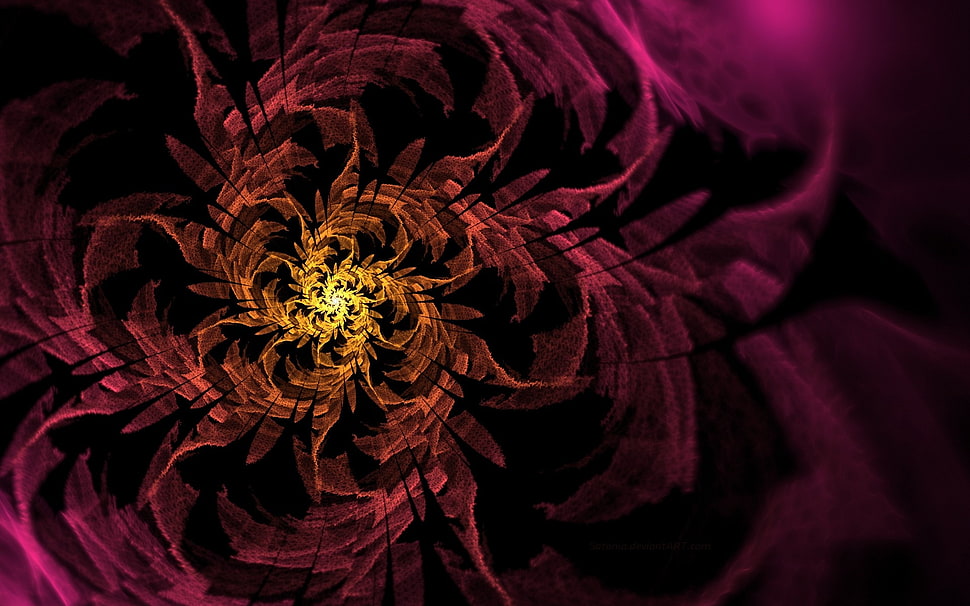 orange and maroon digital wallpaper HD wallpaper