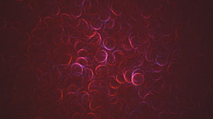 red and white floral textile, abstract, red, bubbles