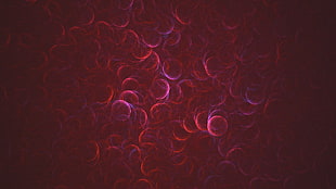red and white floral textile, abstract, red, bubbles