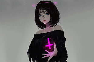 female anime character clip art HD wallpaper