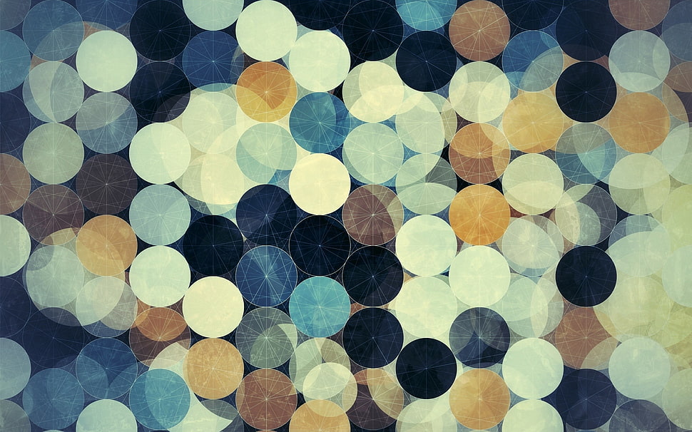 white and blue bokeh painting HD wallpaper