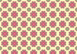 illustration of red and brown floral digital wallpaper
