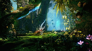 forest wallpaper, video games, Final Fantasy XIII, forest, screen shot