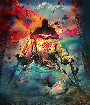 Buddha and man painting, Far Cry 4 HD wallpaper