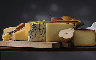 sliced cheese near yellow peach HD wallpaper
