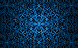 blue and black digital wallpaper
