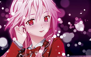 female anime character with pink hair