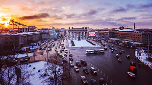 car lot, cityscape, St. Petersburg, Moscow Triumphal Gate, city