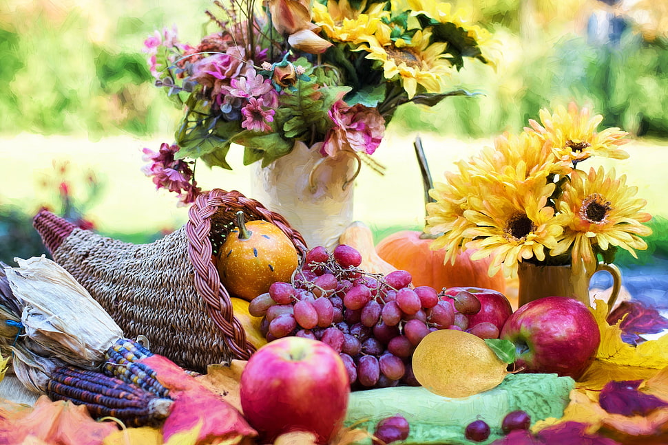 assorted fruits during daytime HD wallpaper