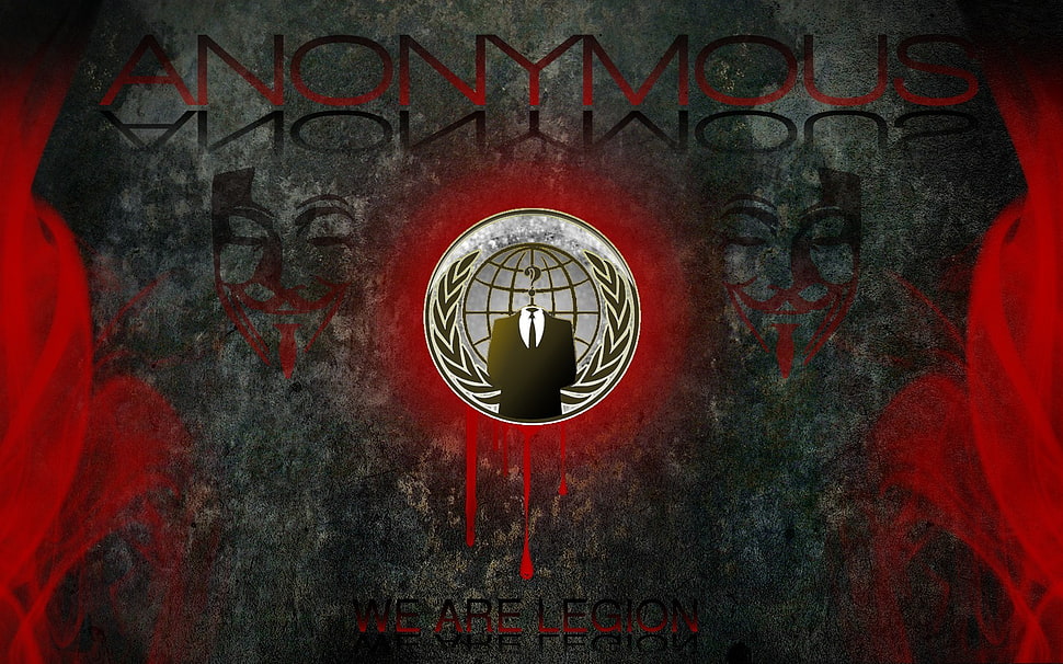 Anonymous logo, hacking, Anonymous HD wallpaper