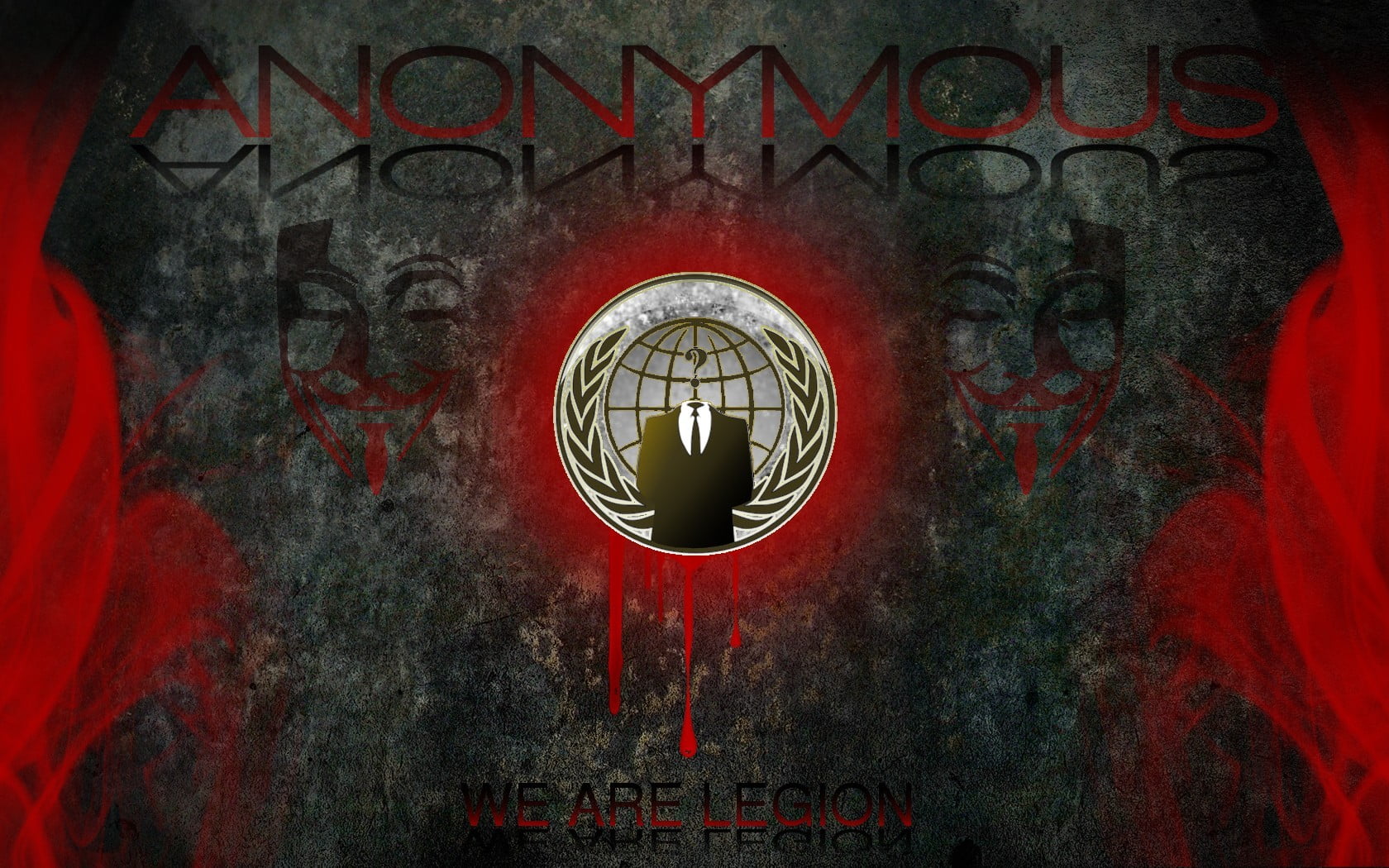 Anonymous logo, hacking, Anonymous