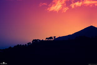 landscape photography of mountain during sunset