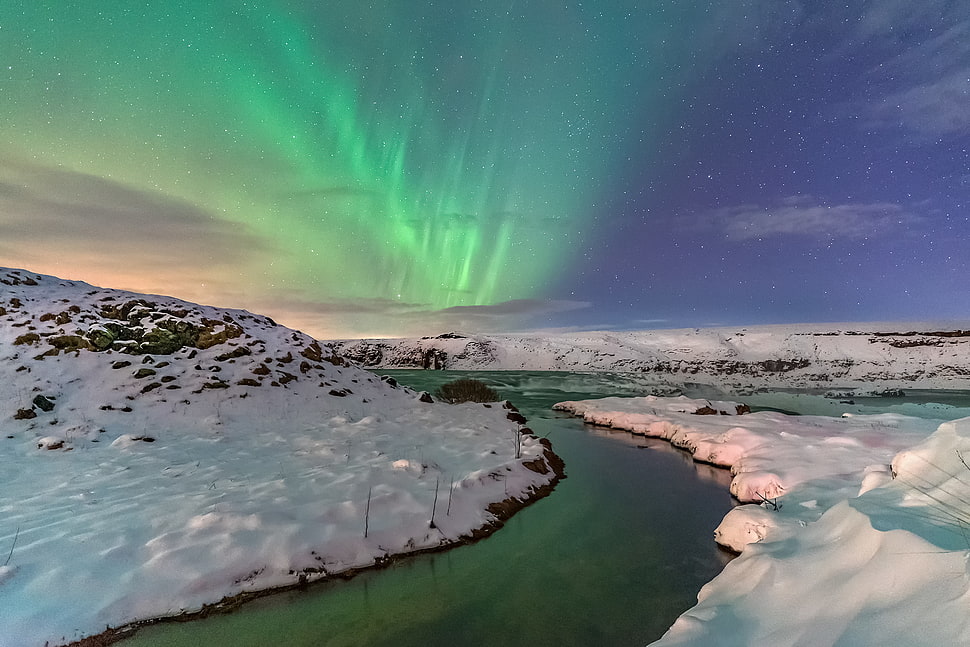 Aurora borealis, iceland HD wallpaper