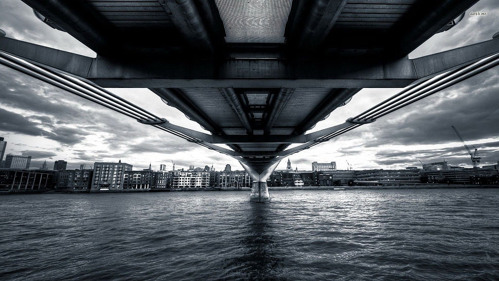 gray concrete bridge, Millennium Bridge, bridge, London HD wallpaper