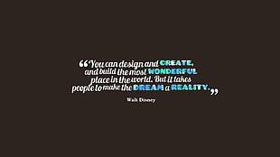 Walt Disney quote text, quote, typography, brown background, Walt Disney HD wallpaper