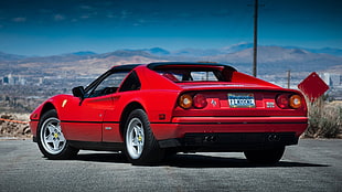red Ford Mustang GT coupe, Ferrari, Ferrari Mondial