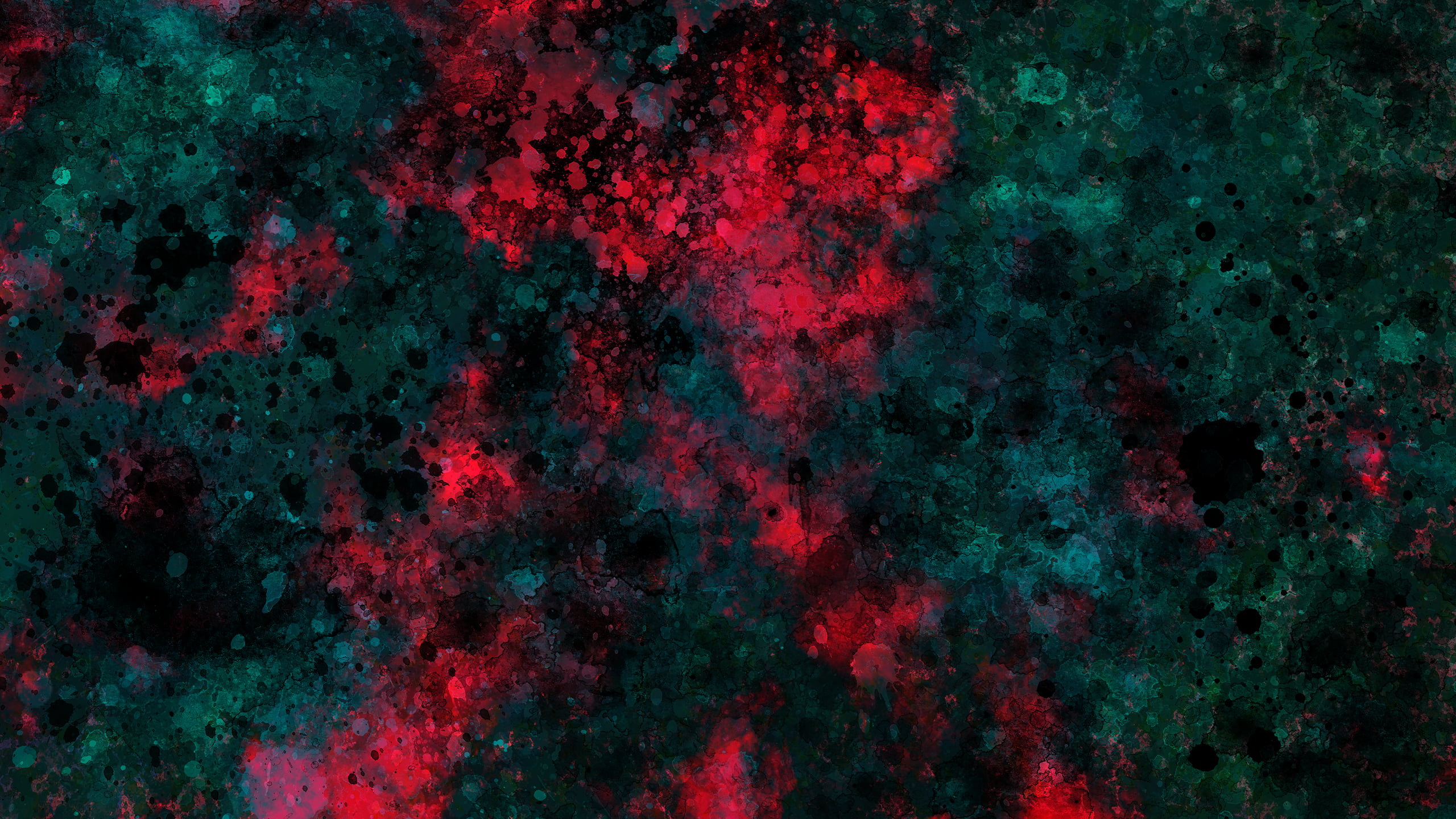red, black, and green abstract digital wallpaper
