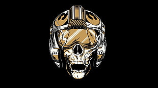 skull with helmet illustration