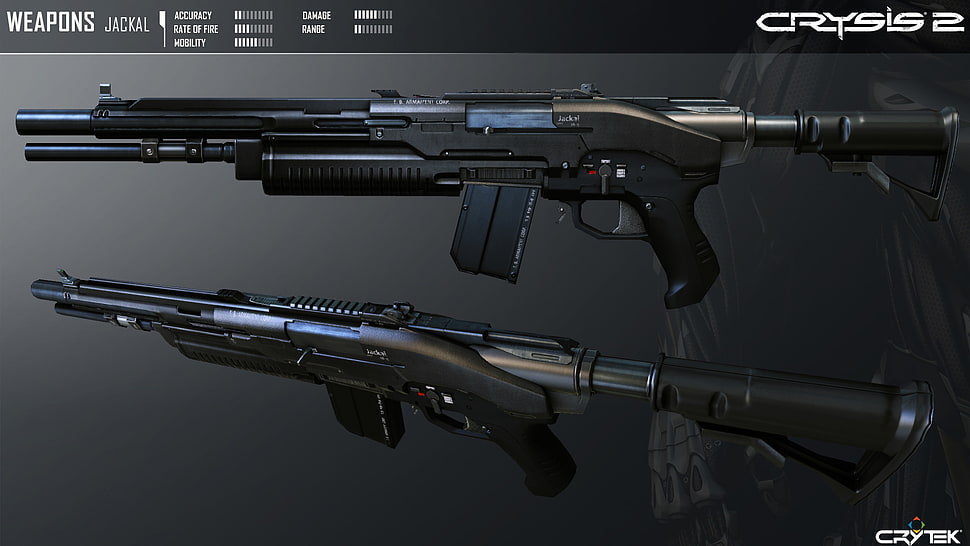Crysis 2 Jackal weapon game application screenshot, video games, gun, Crysis, Crysis 2 HD wallpaper
