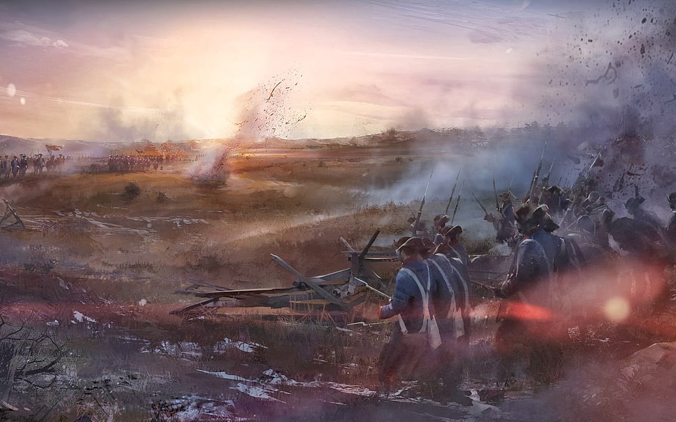 men's gray top, war, soldier, Assassin's Creed III, video games HD wallpaper