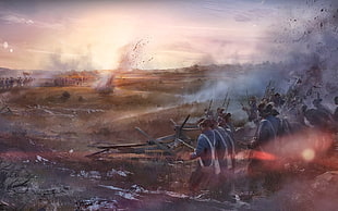 men's gray top, war, soldier, Assassin's Creed III, video games
