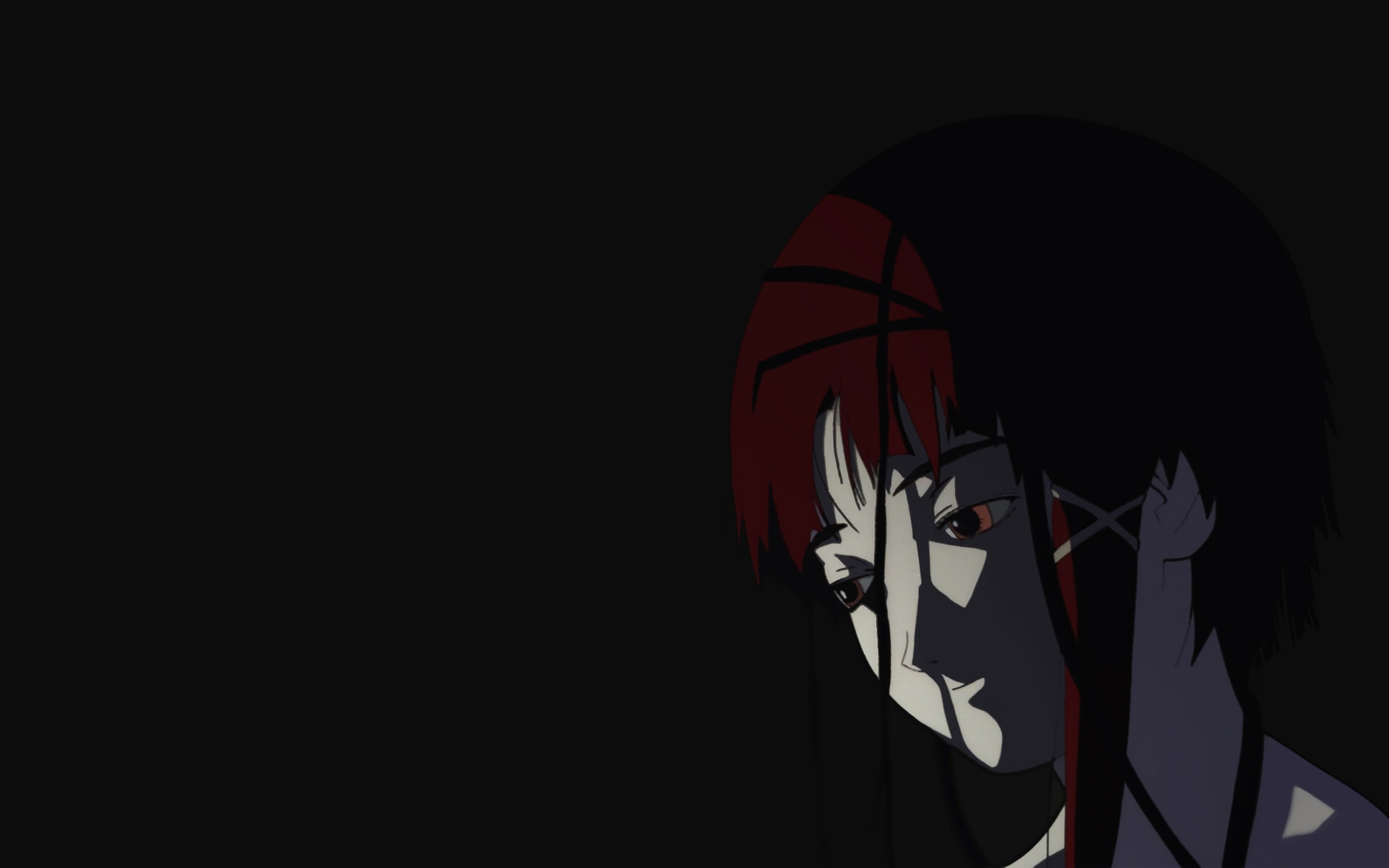 Black And White Full Face Helmet Serial Experiments Lain Anime Hd Wallpaper Wallpaper Flare