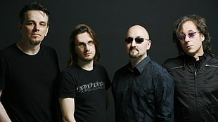group of man wearing black standing side by side HD wallpaper