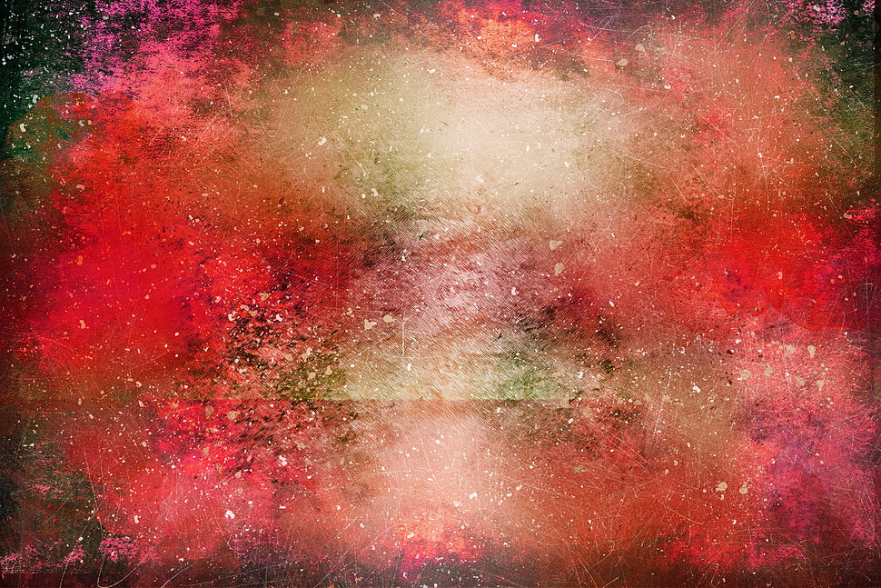 red, brown, and black abstract painting HD wallpaper