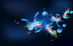 multicolored particles illustration