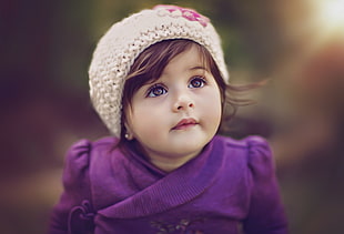 toddler's purple jacket, baby, children HD wallpaper
