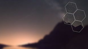 hexagon, blurred, landscape HD wallpaper