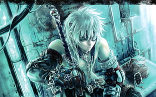game character illustration, anime, warrior