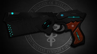 black and orange blaster toy, Psycho-Pass, weapon HD wallpaper