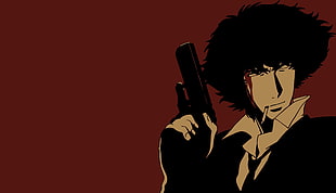 male animated character holding pistol wallpaper, anime, Cowboy Bebop, Spike Spiegel
