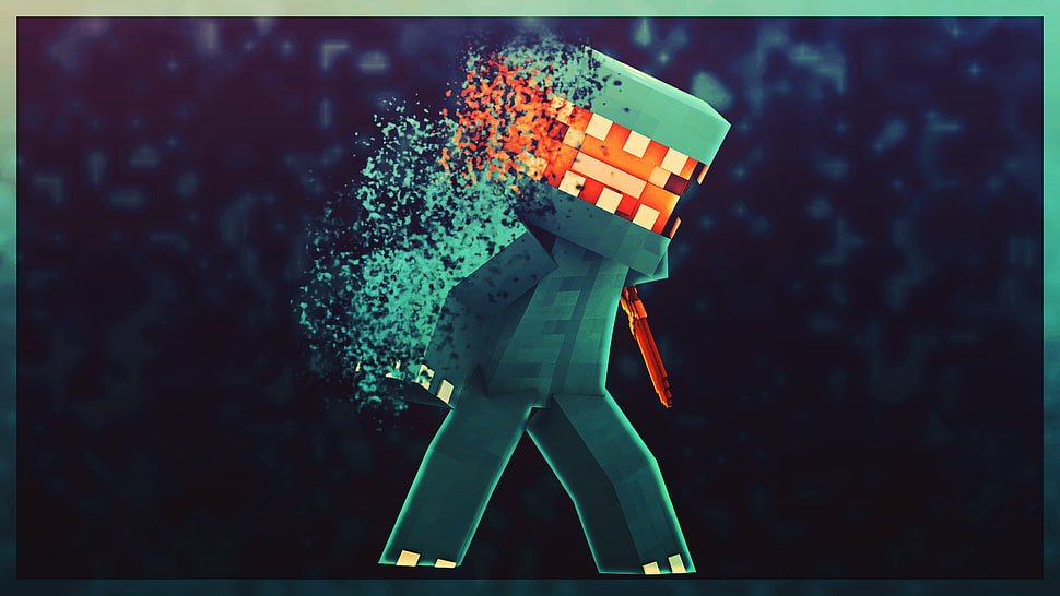 gray and orange character digital wallpaper, Minecraft HD wallpaper