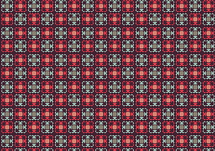 black, red, and white pattern HD wallpaper