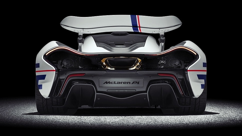 black and white VR goggles, vehicle, McLaren, McLaren P1, car HD wallpaper