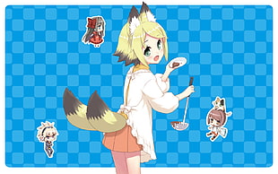 two-tailed female character, Mondaiji-tachi ga Isekai kara Kuru Sou Desu yo?, Kasukabe You, Kudou Asuka, Mikeneko HD wallpaper