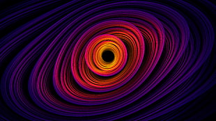 red and black digital wallpaper, abstract, spiral