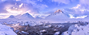 icy mountain scenery HD wallpaper