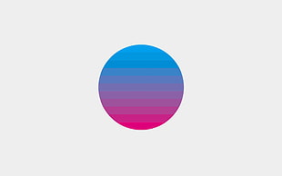blue and pink circle illustration, minimalism, circle, simple background
