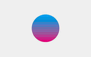 blue and pink circle illustration, minimalism, circle, simple background HD wallpaper