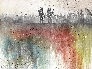 digital painting of two trooper, Alex Cherry, digital art, artwork HD wallpaper