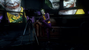 The Joker digital wallpaper, Batman, Joker, Batman: Arkham Knight