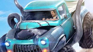Monster Truck movie digital poster HD wallpaper