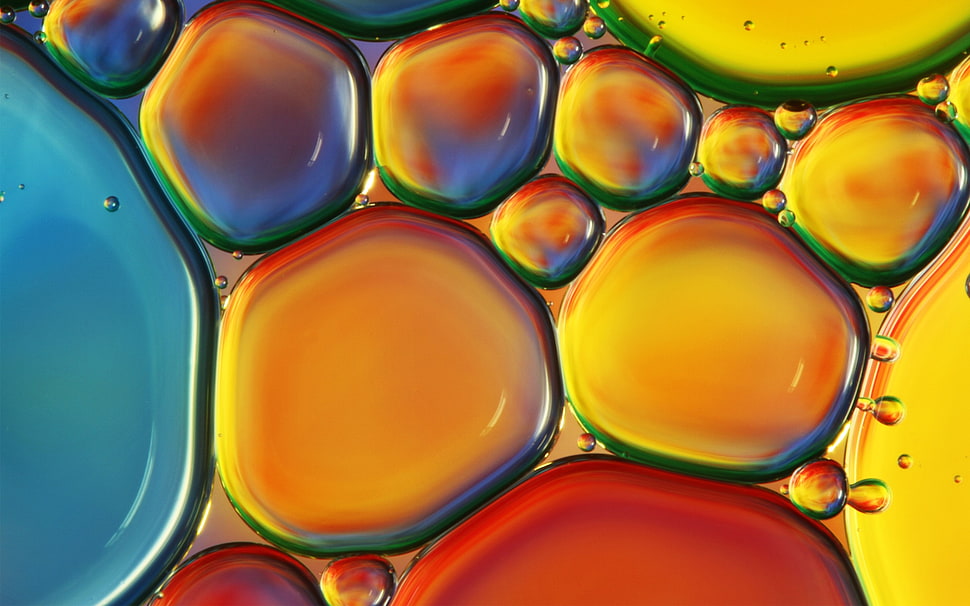 micro photography of air bubbles HD wallpaper